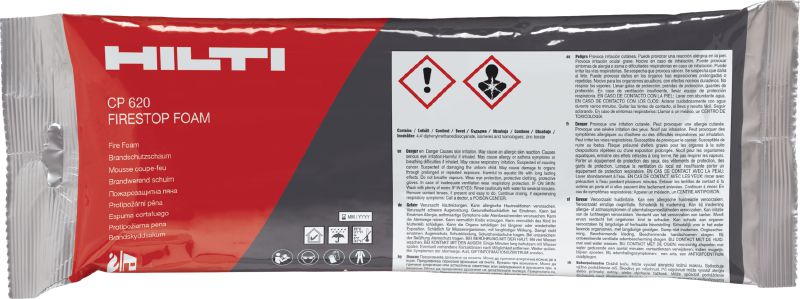 Espuma corta-fogo CP 620 Espuma corta-fogo rígida e de endurecimento rápido com excelente resistência à água para a ajudar a criar uma barreira contra fogo, fumaça e umidade ao redor de penetrações de cabos e mistas