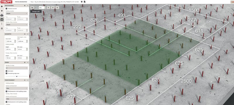 Software de design estrutural PROFIS Engineering Suite Software de engenharia estrutural para design de ancoragens com códigos e aprovações, cálculos do Método de Elementos Finitos Baseado em Componentes, e uma variedade de métodos de fixação Aplicações 1