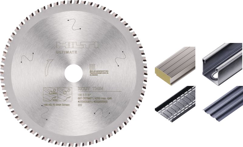 X-Cut Disco para serra circular de aço inoxidável fino e aço Disco para serra circular de desempenho superior com dentes de cermet para cortar com mais rapidez e durar mais tempo em chapa metálica de aço e aço inoxidável